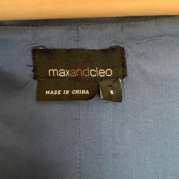 Max and Cleo Women’s Sleeveless Cocktail Dress Blue/Black 6 - Picture 4 of 7